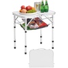image:imageVEVOR Folding Camping Table Adjustable Height Aluminum MDF Outdoor Portable Lightweight for Cooking Beach Picnic Travel 24 x 16 inchSilver1