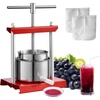 image:imageVEVOR Fruit Wine Press 088 Gallon336L 2 Stainless Steel Barrels Manual Juice Maker Cider Apple Grape Tincture Vegetables Honey Olive Oil Making Press with THandle for Outdoor Kitchen and HomeStainless 053Gal