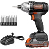 image:imageVEVOR Impact Driver 14 Inch 2800 RPM Max Speed 20 V Brushless Motor Electric Cordless Impact Driver Kit with Battery and Charger 20 Bits LED Work Light for Furniture Electrical Home Repairs180Nm  2800BPM