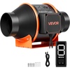 image:imageVEVOR Inline Duct Fan Kit with Carbon Filter 807 CFM 8 inch EC Motor Ventilation Fan with 3Speed Circulation 10Speed PWM Controller Timer Cooling for Grow Tents Indoor Gardening Hydroponics4 Fan w Speed controller
