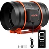 image:imageVEVOR Inline Duct Fan Kit with Carbon Filter 807 CFM 8 inch EC Motor Ventilation Fan with 3Speed Circulation 10Speed PWM Controller Timer Cooling for Grow Tents Indoor Gardening Hydroponics8 Fan w Speed controller