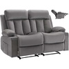 image:imageVEVOR Loveseat Recliner Sofa Power Reclining Couch with Heating and Massage Soft Velvet Electric Recliner Sofa with USB Ports Cup Holders and Side Bags Dual Loveseat Chair for Living Room Grey