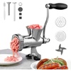 image:imageVEVOR Manual Meat Grinder 304 Stainless Steel Hand Crank Meat Mincer with Steel Table Clamp Sausage Stuffer with 2 Cutting Plates amp Sausage Tube Food Grinder for Beef Chili Pork Kitchen Tabletop8Table Clamp