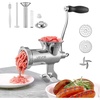 image:imageVEVOR Manual Meat Grinder 304 Stainless Steel Hand Crank Meat Mincer with Steel Table Clamp Sausage Stuffer with 2 Cutting Plates amp Sausage Tube Food Grinder for Beef Chili Pork Kitchen Tabletop12Table Clamp