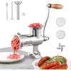 image:imageVEVOR Manual Meat Grinder 304 Stainless Steel Hand Crank Meat Mincer with Steel Table Clamp Sausage Stuffer with 2 Cutting Plates amp Sausage Tube Food Grinder for Beef Chili Pork Kitchen Tabletop10Table Clamp