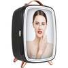 image:imageVEVOR Mini Fridge 6L Skincare Refrigerator with LED Light and HD Mirror ACDC Makeup Cooler for Skin Care Cosmetic Storage Chill Face Mask Drink Small Cooling for Bedroom Dorm Desktop BlackSmall