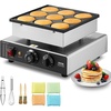 image:imageVEVOR Mini Pancake Maker 25PCS 43mm Diameter Dutch Muffin Waffle Baker Nonstick Stainless Steel Poffertjes Grill Commercial Electric Dorayaki Machine Temp amp Time Control Home Kitchen Restaurant9 pieces850 W
