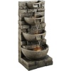image:imageVEVOR Outdoor Water Fountain 4961 in Height Fountain and Waterfall 5Tier Floor Standing JarShaped Cascading Fountains with LED Light and Pump for Outdoor Indoor Garden Home Patio amp Backyard3563 Inch