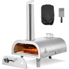 image:imageVEVOR Pizza Oven Outdoor 12 Pellet Pizza Oven Portable PizzaStove with Builtin Thermometer Wood Fired Stainless Steel PizzaMaker for Backyard Camping PizzaStone Shovel Carry Bag SilverSilver
