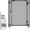 image:imageVEVOR Pool Fence Gate 4 x 25 ft Inground Swimming Pool Fences Gate Outdoor Security Fencing Door Kit with Metal Latch and Stopper 352 GSM Teslin PVC Mesh Square Tube Easy Installation Black4ft x 25ftManual Locking