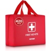 image:imageVEVOR Professional 500Piece First Aid Kit  AllHazard Emergency Medical Supplies for Outdoor Home amp Car  Durable 600D Nylon Bag420 Pieces