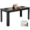 image:imageVEVOR Rectangle Dining Table 63 inch Length Large Wood Tables for 46 Person Modern Dinner Furniture Conference Desk Supporting for 330LBS for Home Kitchen Living Room BlackOnly Table
