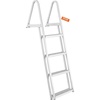 image:imageVEVOR Removable Dock Ladder 4 Steps 350 lbs Load Capacity Pontoon Boat Ladder with 4 Wide Step amp Nonslip Mat for ShipLakePoolMarine Boarding24 x 179 x 60 inch