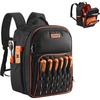 image:imageVEVOR Rolling Tool Backpack 110 lbs Load Capacity 72 Pockets Heavy Duty Roller Tool Bag on Wheels Adjustable Telescoping Handle amp Stable Base Toolbag Organizers for Construction Mechanic49 Pockets  NonRolling