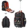 image:imageVEVOR Rolling Tool Backpack 110 lbs Load Capacity 72 Pockets Heavy Duty Roller Tool Bag on Wheels Adjustable Telescoping Handle amp Stable Base Toolbag Organizers for Construction Mechanic72 Pockets  Rolling