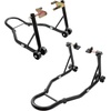 image:imagevevor Motorcycle Stand Lift 850lbs Front Rear Combo Stand Lift Stand Front Wheel Fork Stands Rear UL Fork Swingarm Spool Stands Compatible with Most Yamaha Honda Kawasaki Suzuki Motorcycles BlackBlack