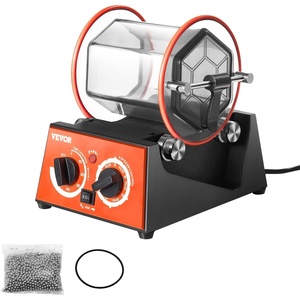 image:imageVEVOR 11lbs5kg Capacity Mini Tumbler Machine with 060 Minutes Timer 5 Speeds Jewelry Rotary Finisher for Surface Polishing Grinding Buffing Gemstones Jewels Coins OrangeBlack KD200013kg
