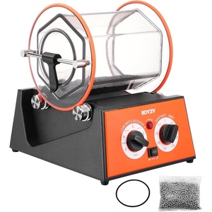image:imageVEVOR 11lbs5kg Capacity Mini Tumbler Machine with 060 Minutes Timer 5 Speeds Jewelry Rotary Finisher for Surface Polishing Grinding Buffing Gemstones Jewels Coins OrangeBlack KD200015kg