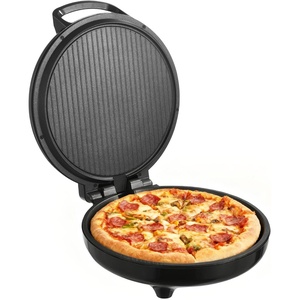 image:imageVEVOR 14 in Pizza Oven Indoor XL Large Electric Pizza Maker 1600W Home Compact Pizzas Cooker with Timer amp Temp Knob 5 Heating Level Max 698 F Countertop Oven with Cutter amp Scraper Retro RedBlack