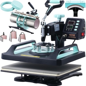 image:imageVEVOR 15x15 Heat Press Machine 8 in 1 Combo with 30 OZ Tumbler Press amp Hat Press Slide Out Heat Press Sublimation Machine for TShirts Hats Caps Tumblers Glass Cans Mugs and Plates Light Green8in112x1530OZGreen