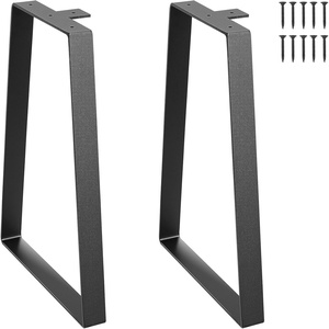 image:imageVEVOR 16 inch Trapezoid Steel Table Legs Replacement Furniture Legs Set of 2 for DIY Coffee Tables Modern Desks Bench Night Stands Sofa Max Load 400 lbs Heavy Duty Quick Instalation Legs BlackModern
