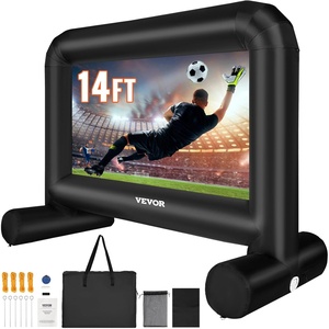 image:imageVEVOR 16FT Inflatable Movie Screen Outdoor Inflatable Projector Screen with Portable Storage Bag 169 Easy Set Up Movie Projection for Outdoor Backyard Home Theater Theme Party14 Feet