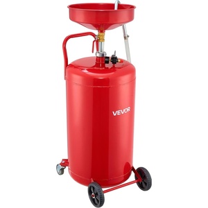image:imageVEVOR 21 Gallon Waste Oil Drain Tank Air Operated Portable Oil Drainer with Adjustable Funnel Height Industrial Fluid Drain Tank with Wheels Fluid Fuel Transfer Drainage for Auto Repair Shops Red209 x 171 x 681 in