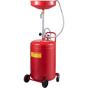 image:imageVEVOR 21 Gallon Waste Oil Drain Tank Air Operated Portable Oil Drainer with Adjustable Funnel Height Industrial Fluid Drain Tank with Wheels Fluid Fuel Transfer Drainage for Auto Repair Shops Red157 x 152x 65 in