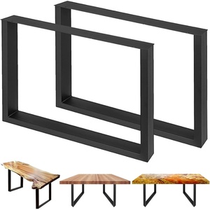 image:imageVEVOR 28 Inch Adjustable Furniture Legs Square Reinforced Steel Office Table Legs Set of 2 for DIY Max Load 1000 lbs Heavy Duty Desk Legs Quick Instalation amp Rich Accessories Legs Black28H x 35W