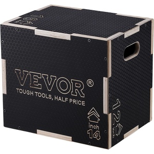 image:imageVEVOR 3 in 1 Plyometric Jump Box EasytoAssemble Wood Plyo Box for Jumping Trainers Home Gym Training and Conditioning16 x 14 x 12