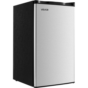 image:imageVEVOR 32 CuFt Mini Fridge with Freezer Single Door Compact Refrigerator with Micron Freezer Zone 7Mode Adjustable Temp Energy Efficient Dorm Fridge Reversible Door Low Noise Brushed Steel