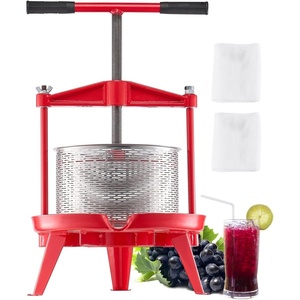 image:imageVEVOR 369 Gal14L Fruit Wine Press Stainless Steel Basket with Crossbeam and Triangular Structure Manual Juice Maker Cider Apple Grape Tincture Making Press with THandle for Kitchen Home238 Gal