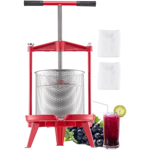 image:imageVEVOR 369 Gal14L Fruit Wine Press Stainless Steel Basket with Crossbeam and Triangular Structure Manual Juice Maker Cider Apple Grape Tincture Making Press with THandle for Kitchen Home369 Gal