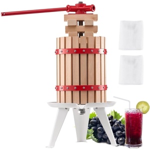 image:imageVEVOR 475 Gal18L Fruit Wine Press Solid Wood Basket with 8 Blocks Heavy Duty Manual Juice Maker Cider Apple Grape Tincture Honey Olive Oil Making Press with Handle for Kitchen Home16 Gal