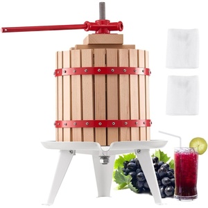 image:imageVEVOR 475 Gal18L Fruit Wine Press Solid Wood Basket with 8 Blocks Heavy Duty Manual Juice Maker Cider Apple Grape Tincture Honey Olive Oil Making Press with Handle for Kitchen Home32 Gal
