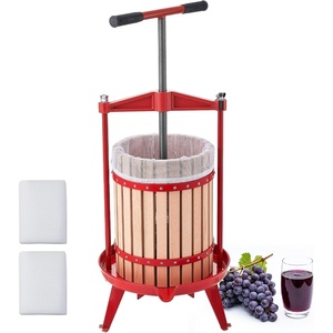 image:imageVEVOR 475 Gal18L Fruit Wine Press Solid Wood Basket with 8 Blocks Heavy Duty Manual Juice Maker Cider Apple Grape Tincture Honey Olive Oil Making Press with Handle for Kitchen Home18 L