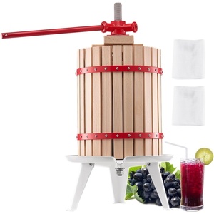 image:imageVEVOR 475 Gal18L Fruit Wine Press Solid Wood Basket with 8 Blocks Heavy Duty Manual Juice Maker Cider Apple Grape Tincture Honey Olive Oil Making Press with Handle for Kitchen Home475 Gal