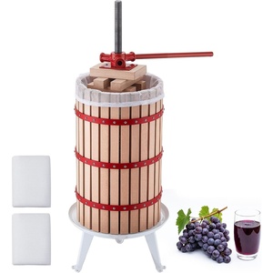 image:imageVEVOR 475 Gal18L Fruit Wine Press Solid Wood Basket with 8 Blocks Heavy Duty Manual Juice Maker Cider Apple Grape Tincture Honey Olive Oil Making Press with Handle for Kitchen Home793 Gal