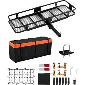 image:imageVEVOR 60x24x6 Folding Hitch Carrier  500lb Capacity Cargo Basket amp Waterproof Bag Fits 2 Hitch Receiver for SUV Truck Pickupwith bag