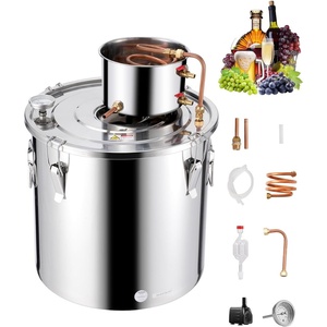image:imageVEVOR Alcohol Still 132 Gal  50 L Stainless Steel Water Alcohol Distiller with Copper Coil Home Brewing Refining Fermentation Kit with Thermometer amp Pump for Wine Whisky Brandy Silver