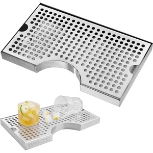 image:imageVEVOR Beer Drip Tray 304 Stainless Steel Kegerator Drip Trays with 4 NonSlip Rubber Pads and Detachable Cover HeatCold Resistant Beer Tower Drip Pan for Bar Restaurant Coffee Shop HomeU drip tray