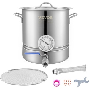 image:imageVEVOR Brew Kettle 16 Gal Brewing Pot Stainless Steel Brew Kettle Pot for Beer Brewing with FilterampFilter Tray Tri Ply Bottom for Beer20 Quarts