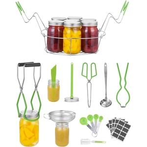 image:imageVEVOR Canning Supplies Starter Kit 9 Pieces Stainless Steel Water Bath Canning Kit for Beginners Canning Tools Set Ladle Measuring Spoon amp Cup Funnel Tongs Jar Lifter Jar Wrench9PCS