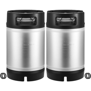 image:imageVEVOR Cleaning Keg 5 Gallon19L Keg Line Cleaning Kit with 4 D Coupler Connections amp Rubber Base Beer Lines Cleaner Used for Beer Line Cleaning 304 Stainless Steel Kegerator Beers Lines Cleaner Kit25 Gal2  Corny Keg