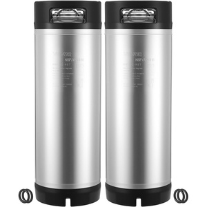 image:imageVEVOR Cleaning Keg 5 Gallon19L Keg Line Cleaning Kit with 4 D Coupler Connections amp Rubber Base Beer Lines Cleaner Used for Beer Line Cleaning 304 Stainless Steel Kegerator Beers Lines Cleaner Kit5 Gal2  Corny Keg
