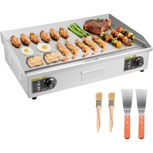 image:imageVEVOR Commercial Electric Griddle 2854 x 1575 in 4400W 122570F Adjustable Temp Control Stainless Steel Countertop Full Flat Top Grill with 2 Spatulas 2 Brushes for Steak PancakeNO PLUG29 No Plug