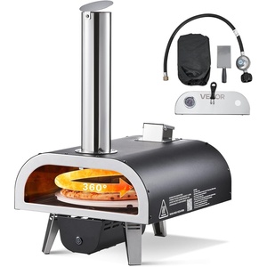 image:imageVEVOR Dual Fuel Outdoor Pizza Oven 12 AutoRotating Propane amp Wood Pellet Pizza Ovens MultiFuel Pizza Maker with Electric Rotation System amp Thermometer for Outside Patio Camping amp Backyard12Inch Dual Fuel Pizza Oven