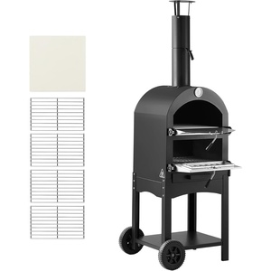 image:imageVEVOR Dual Fuel Outdoor Pizza Oven 12 AutoRotating Propane amp Wood Pellet Pizza Ovens MultiFuel Pizza Maker with Electric Rotation System amp Thermometer for Outside Patio Camping amp Backyard12Inch Wood Pizza Oven