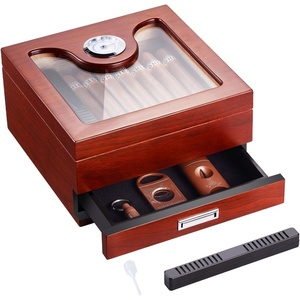 image:imageVEVOR Electric Humidor 70L 400 Counts Electric Cigar Humidor Cabinet with Compressor Cooling Constant Humidity amp Temperature Control Spanish Cedar Wood Shelves amp Drawers 4 Layers for HouseholdBlack
