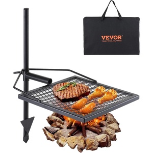 image:imageVEVOR Folding Campfire Grill Heavy Duty Steel Mesh Grate 224 Portable Camping Grates Over Fire Pit Camp Fire Cooking Equipment with Legs Carrying Bag Grilling Rack for Outdoor Open Flame Cooking1616 inch